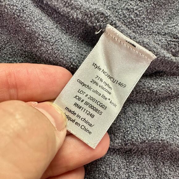 Barefoot Dreams Women's Small Gray Cozychic Ultra Light Long Cardigan NOWCU1469 - Picture 5 of 7